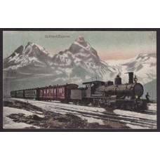 TRENES FERROCARRILES EXTRANJEROS ANTIGUA TARJETA POSTAL EXPRESO GOTTHARD